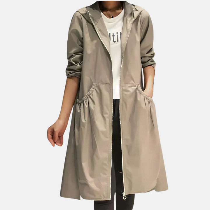 Anna | Hooded Knee Length Jacket