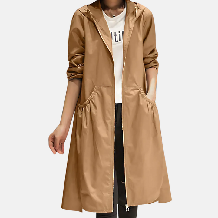 Anna | Hooded Knee Length Jacket