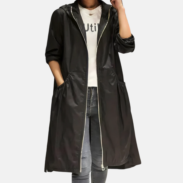 Anna | Hooded Knee Length Jacket
