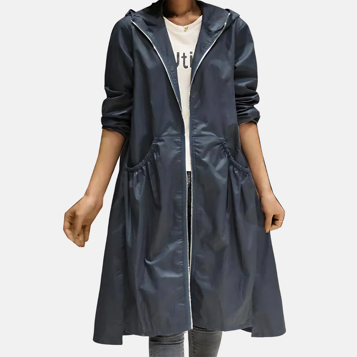 Anna | Hooded Knee Length Jacket