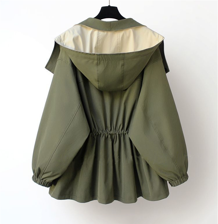 Laluna | Modern Two-Tone Trench Coat