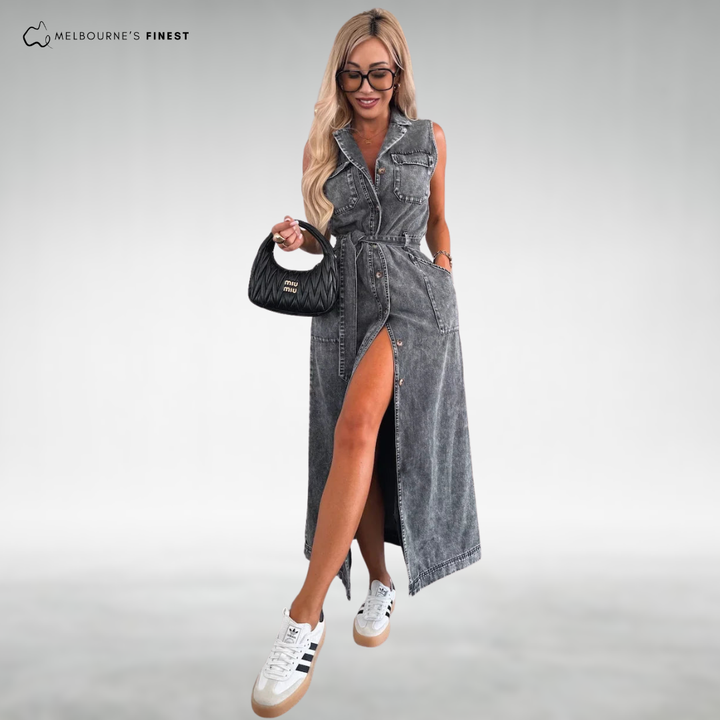 Shania™ Denim Maxi Dress