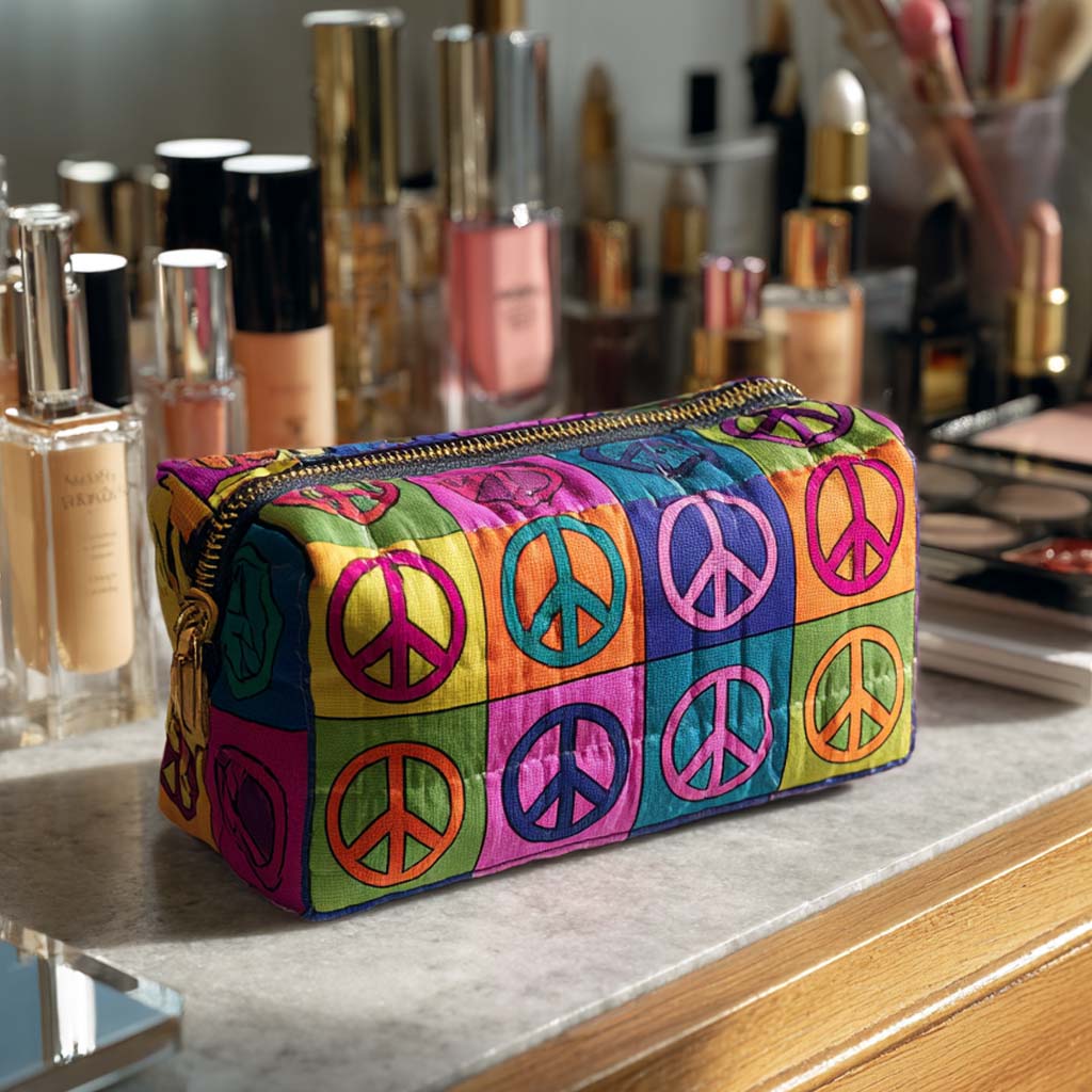 Tara | Peace & Harmony Quilted Cosmetic Bag